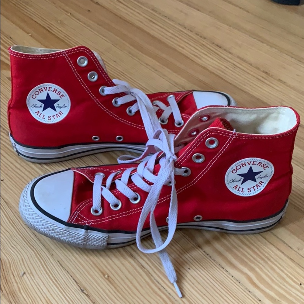 Red High Top Converse